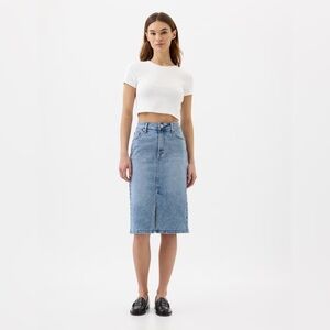 GAP denim midi pencil skirt